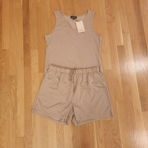 NYDJ Tan High Waist Shorts Relaxed Fit
